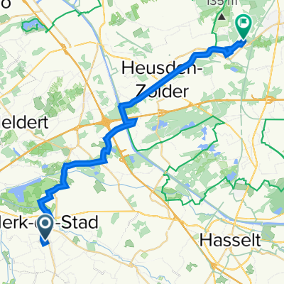 Oppum 30, Herk-de-Stad naar Het Steegje 25, Houthalen-Helchteren
