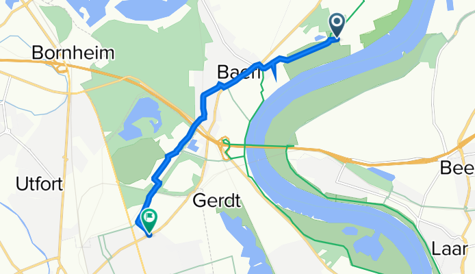 Duisburg-Homberg/Ruhrort/Baerl, Duisburg nach Bismarckstraße 12, Moers