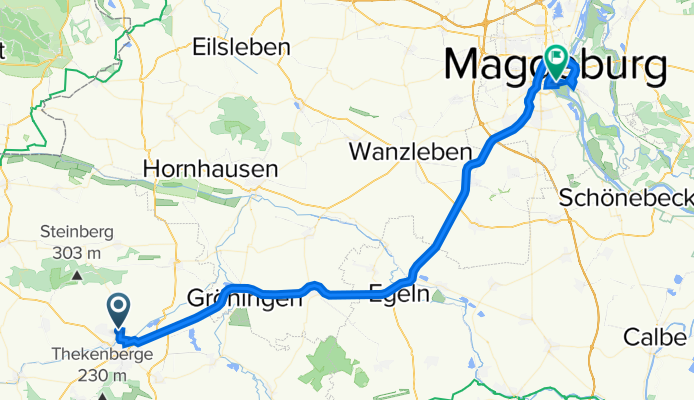 Haselweg 20, Halberstadt nach Heinrich-Heine-Platz 5, Magdeburg