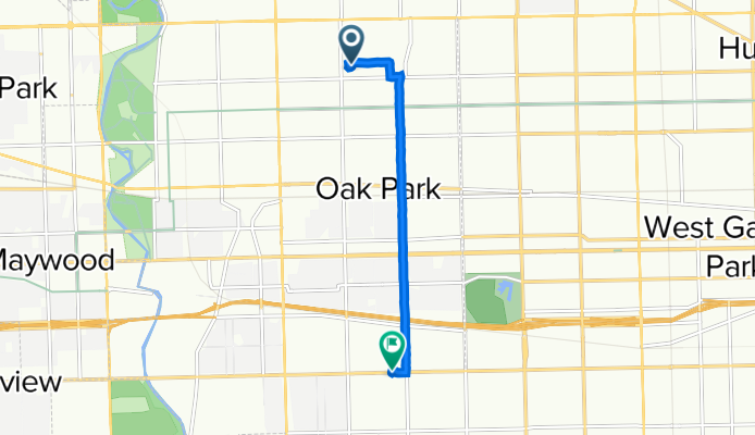 940 N Euclid Ave, Oak Park to 6501 Roosevelt Rd, Berwyn