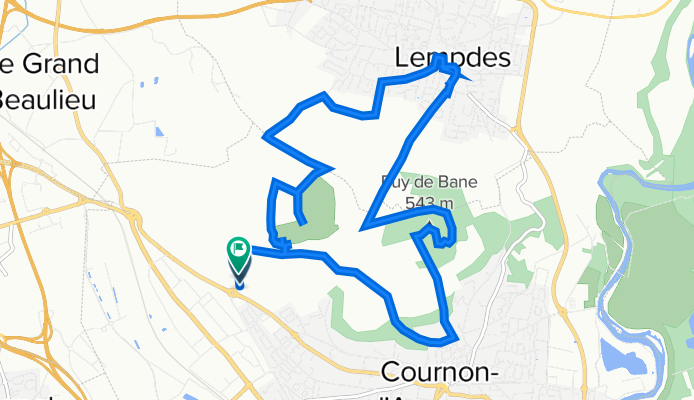 Carrefour Anne-Marie Menut, Cournon-d'Auvergne nach Carrefour Anne-Marie Menut, Cournon-d'Auvergne