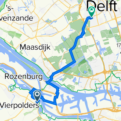 Irenestraat 1–3, Zwartewaal naar Reinier de Graafweg 9, Delft