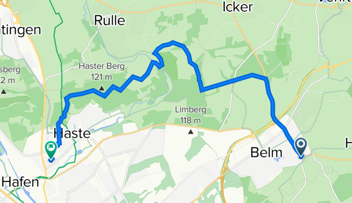 Lindenstraße 56A, Belm nach Clemensstraße 21, Osnabrück