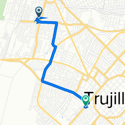 De WX52+WW5, Trujillo a Avenida Juan Pablo II 201, Trujillo