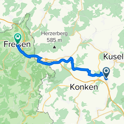 Mühlweg 15, Schellweiler nach Hermann-Hörmann-Platz 1, Freisen