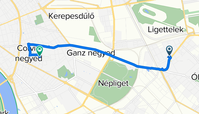 Szent László tér 5., 布达佩斯 to Bókay János utca 34., 布达佩斯