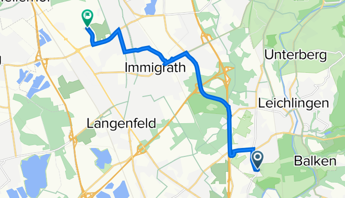 Hülserweg 2A, Leichlingen (Rheinland) nach Elisabeth-Selbert-Straße 10, Langenfeld (Rheinland)