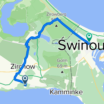 Am Walde 1, Zirchow to Jana Matejki, Swinoujscie