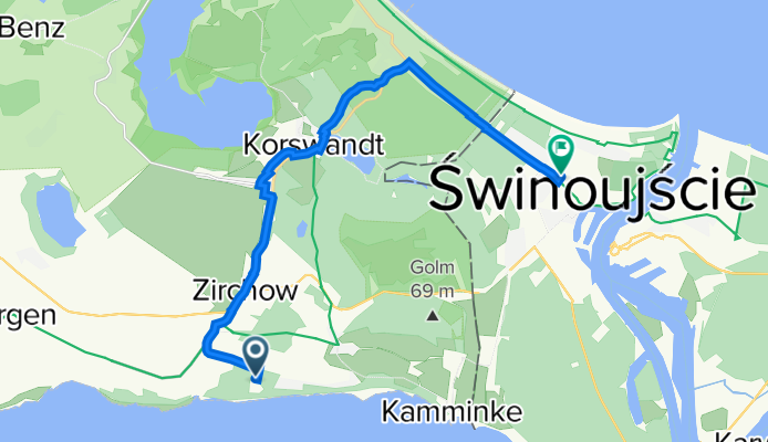 Am Walde 1, Zirchow to Jana Matejki, Swinoujscie