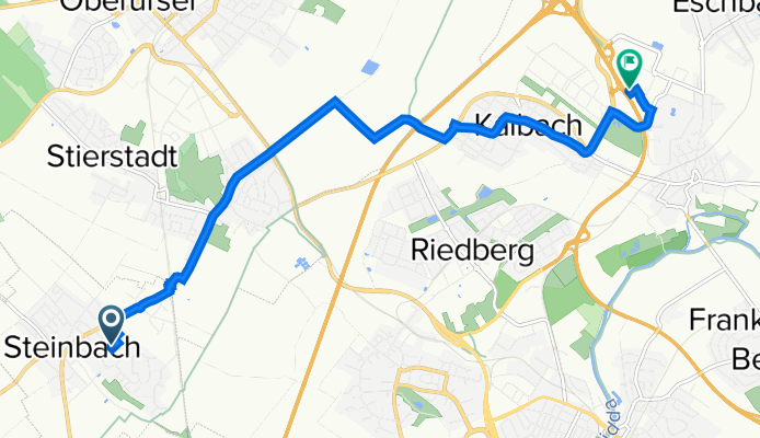 Hessenring 7, Steinbach (Taunus) nach Berner Straße 107a, Frankfurt am Main