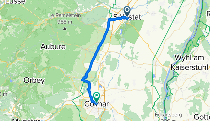 Véloroute du Vignoble d'Alsace - Étape 4: Sélestat-Colmar