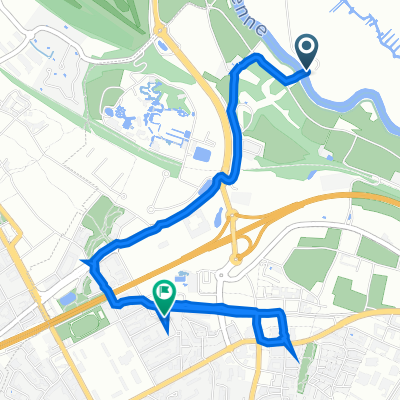 Esplanade du Port de l'Île, Angers à Rue Yvette, Angers