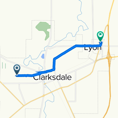 839 Catalpa St, Clarksdale to 16085–16325 MS-161, Lyon