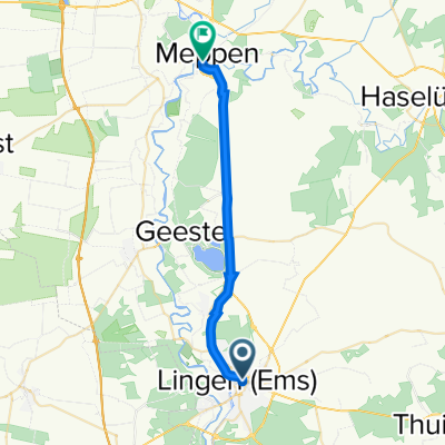 Burgstraße, Lingen (Ems) nach An der Bleiche, Meppen