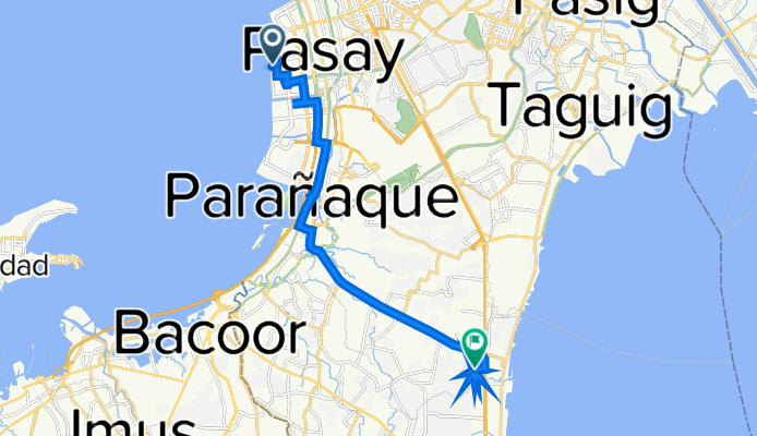 Seaside Boulevard, Pasay to C2XR+HR4, Muntinlupa