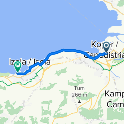 Kolarska ulica 11, Koper to Tomažičeva ulica 11, Izola