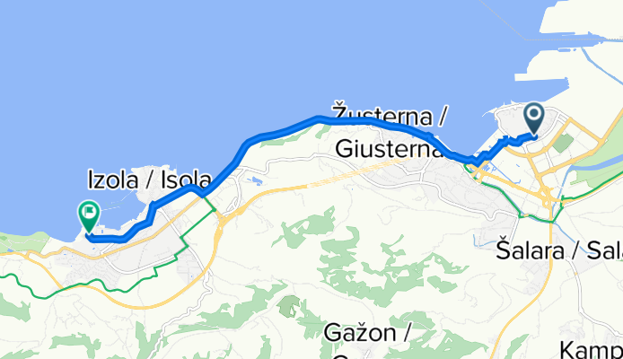 Kolarska ulica 11, Koper to Tomažičeva ulica 11, Izola