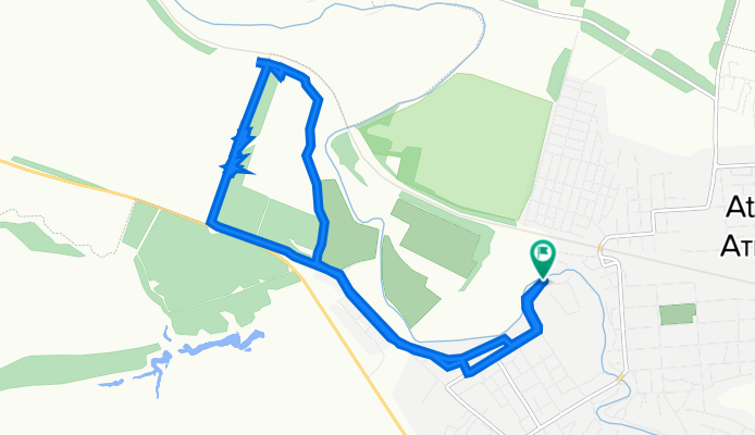 От Мельничная улица 16, Аткарск до Мельничная улица 16, Аткарск