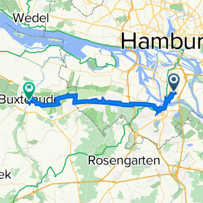 Feldrain 1A, Hamburg nach Viverstraße 13–21, Buxtehude