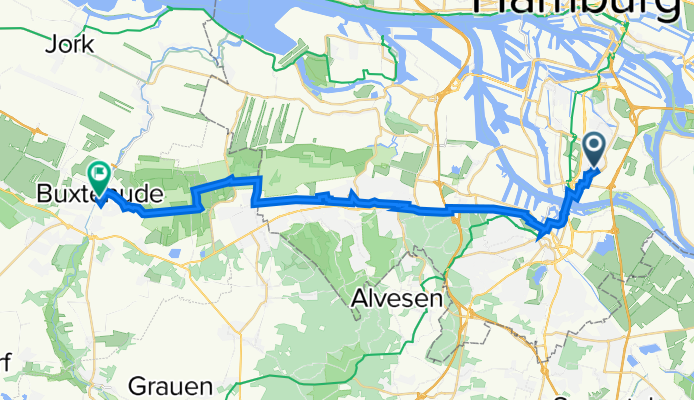 Feldrain 1A, Hamburg nach Viverstraße 13–21, Buxtehude