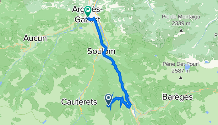 D 12, Grust à 1 Avenue Charles de Gaulle, Argelès-Gazost