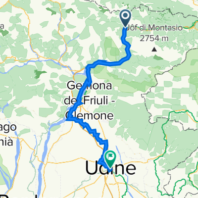 2. nap Pontebba-Udine C. verzió (hosszú bicóutas)