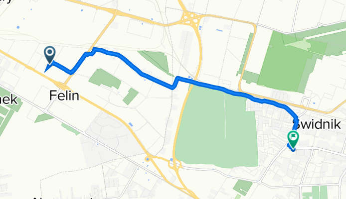Pancerniaków 7, Lublin do Racławicka 36, Świdnik