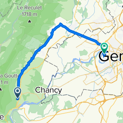 Rue du Fort 218, Collonges nach Route du Bois-des-Frères 40, Le Lignon