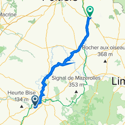 Cité Bellevue 16, Sireuil to Route de Montmorillon 9, Lussac-les-Châteaux