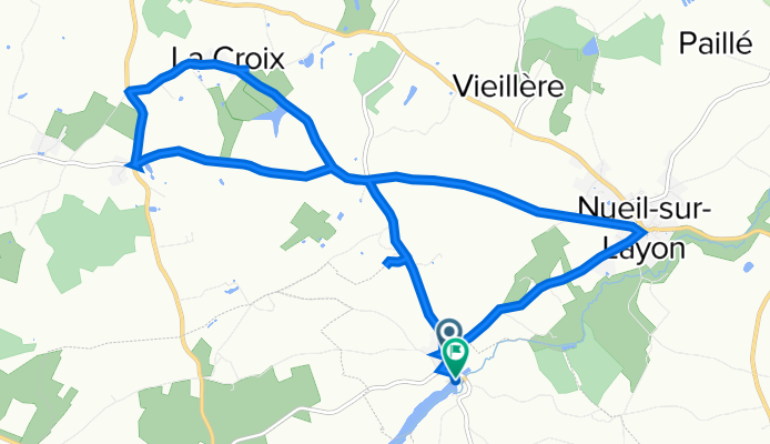 2–4 Rue des Halles, Passavant-sur-Layon nach 1 Rue du Layon, Passavant-sur-Layon