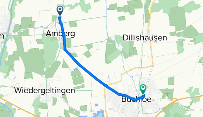 Senderstraße 14, Amberg nach Alte Rathausstraße 1, Buchloe