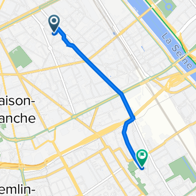 Rue Clisson 64, Paris to Rue Gabriel Péri 57, Ivry-sur-Seine