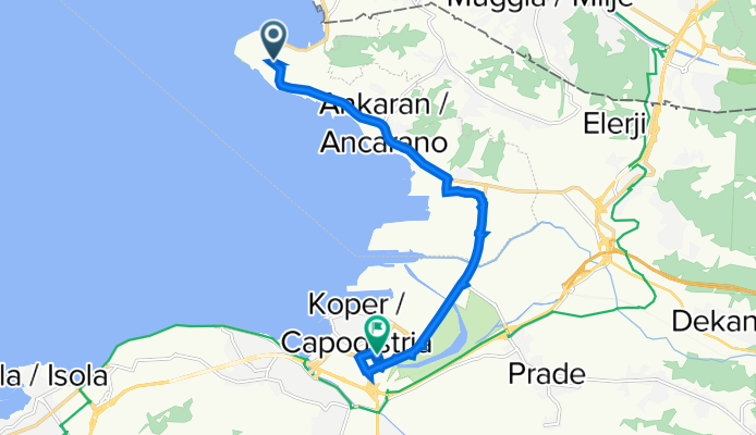 Jadranska cesta, Koper to Kolodvorska cesta 3, Koper