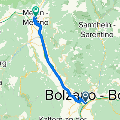 Reschenstraße 178, Bozen nach Passerpromenade 28, Meran