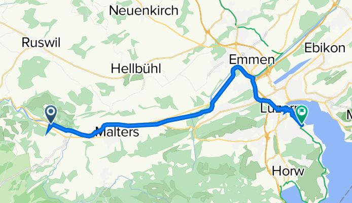 Industrie Nord 1.6, Schachen LU to Landenbergstrasse 3A, Lucerne