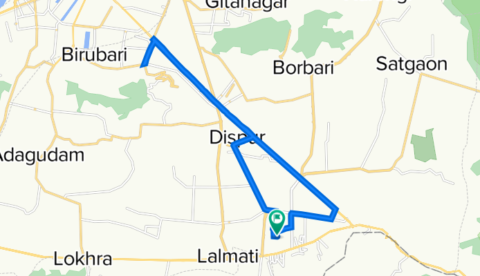 Route from Puberun Path 6, Guwahati