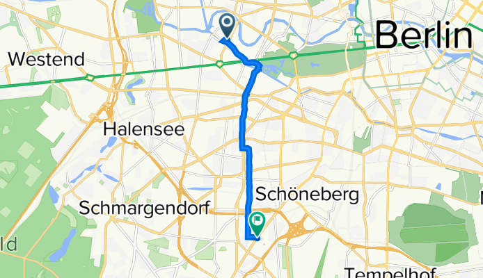 Franklinstraße 28/29, Berlin nach Hauptstraße 80a, Berlin