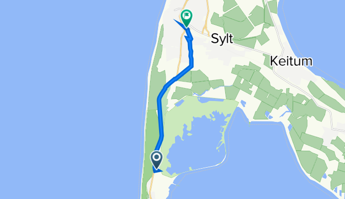 Campingplatz 295, Sylt nach Industrieweg 18, Sylt