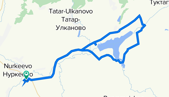 От Неизвестная дорога, Субханкулово до Неизвестная дорога, Субханкулово