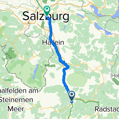 Salzburger Straße 10, Bischofshofen nach Hellbrunner Straße 3, Salzburg
