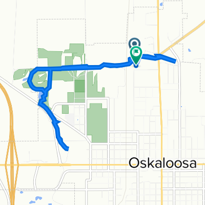 Oskaloosa to 1437–1447 N E St, Oskaloosa