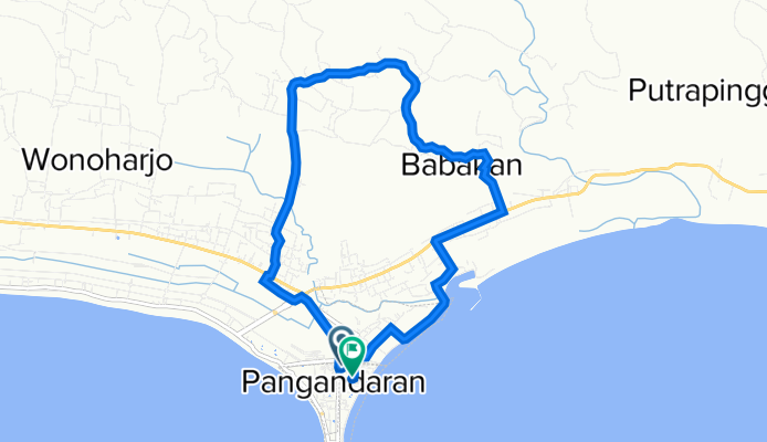 Pangandaran, Kecamatan Pangandaran to Gang Bawal, Kecamatan Pangandaran