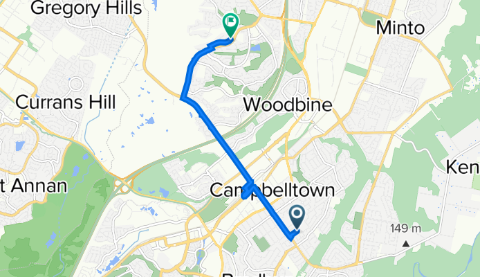 12 Bilgola St, Campbelltown to 15 Minchinbury Tce, Eschol Park