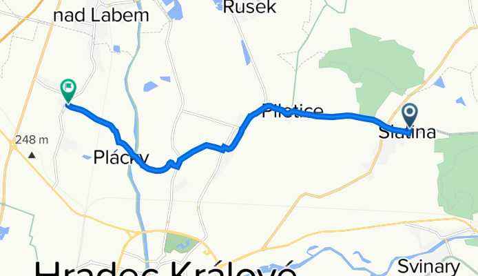 work Librantická 56/33, Hradec Králové to Petra Jilemnického 120, Hradec Králové