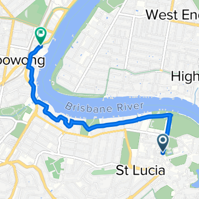 Slip Rd, St Lucia to 586 Coronation Dr, Toowong
