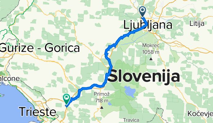 Brilejeva ulica 13 to Kraška cesta 30
