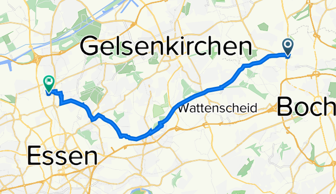 Dorstener Straße 400, Bochum nach Bückmannsmühle 29, Essen