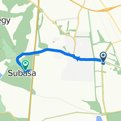 Dorozsmai út 106., Szeged to Zöldfási út 29., Subasa