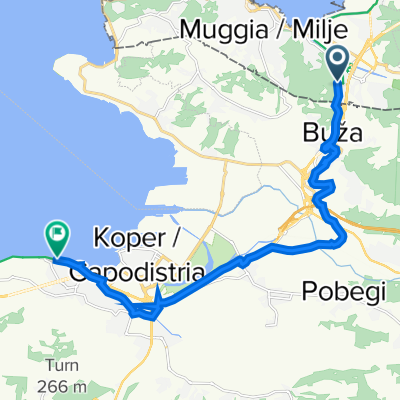 Rabuiese 10, Muggia nach Istrska cesta, Koper