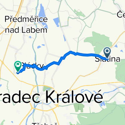 Svinarská 245, Hradec Králové to Husitská 3, Hradec Králové